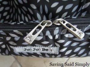 Ju-Ju-Be Be Prepared Diaper Bag zipper close up width=