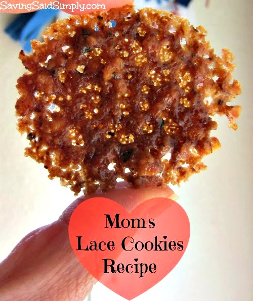 Moms lace cookies recipe