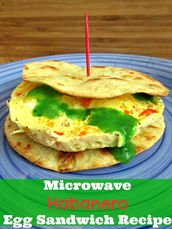 Microwave Habanero Egg Sandwich Recipe #SauceOn - Raising Whasians