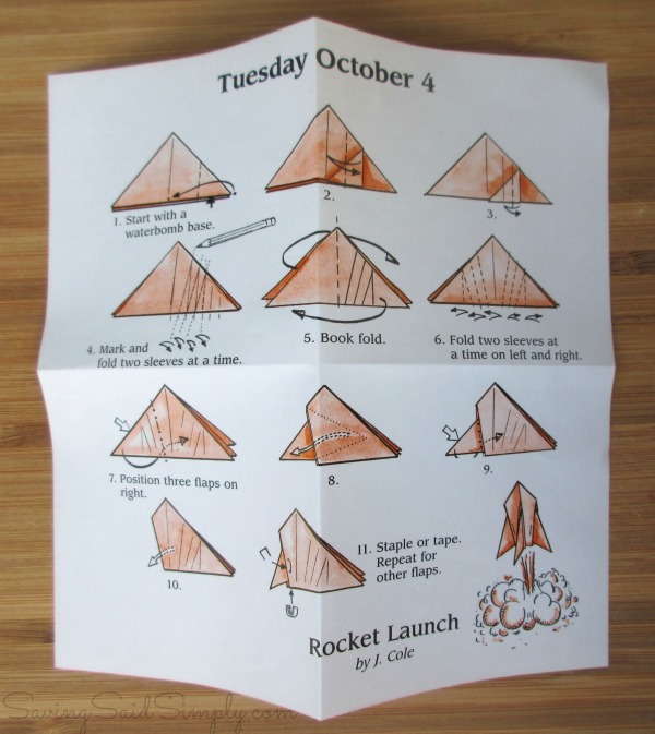 Origami folding steps
