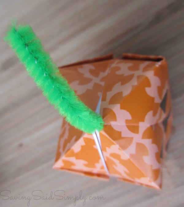 Pumpkin origami tutorial