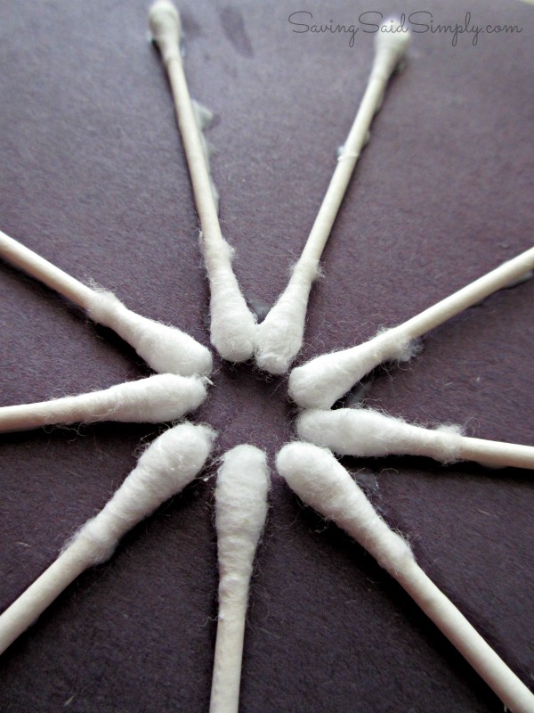 Spider web kids craft Spider web kid craft qtip