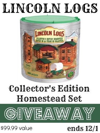 Lincoln logs giveaway