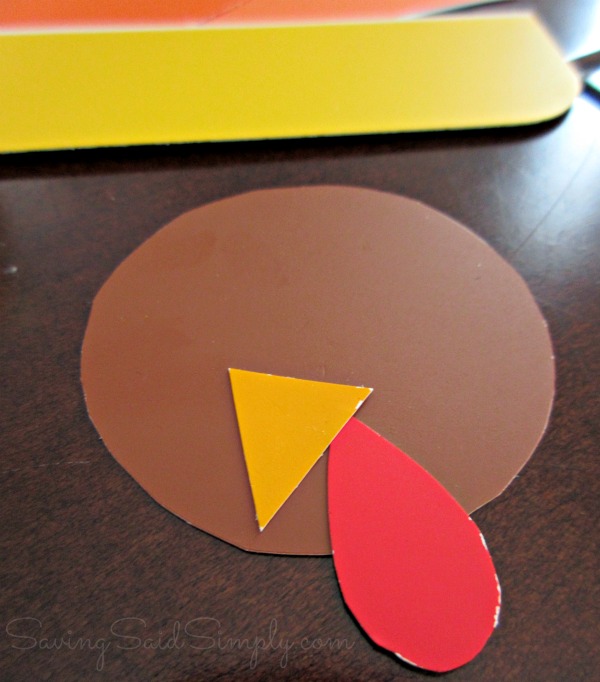 Easy Thanksgiving kids craft paint chip turkey Thanksgiving kids craft