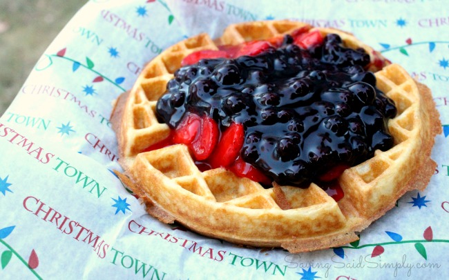 Busch gardens Christmas town waffles