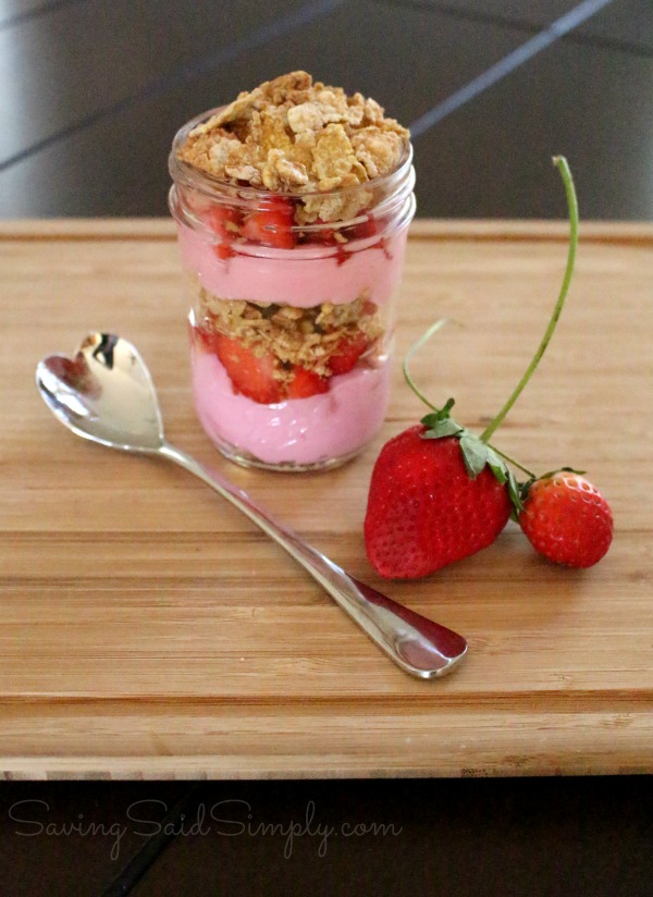 Easy parfait recipe honey bunches of oats whole grain Valentine's day breakfast recipe