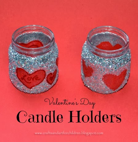 Valentines day craft baby food jar