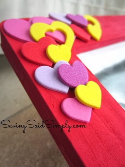 Valentines kids frame craft