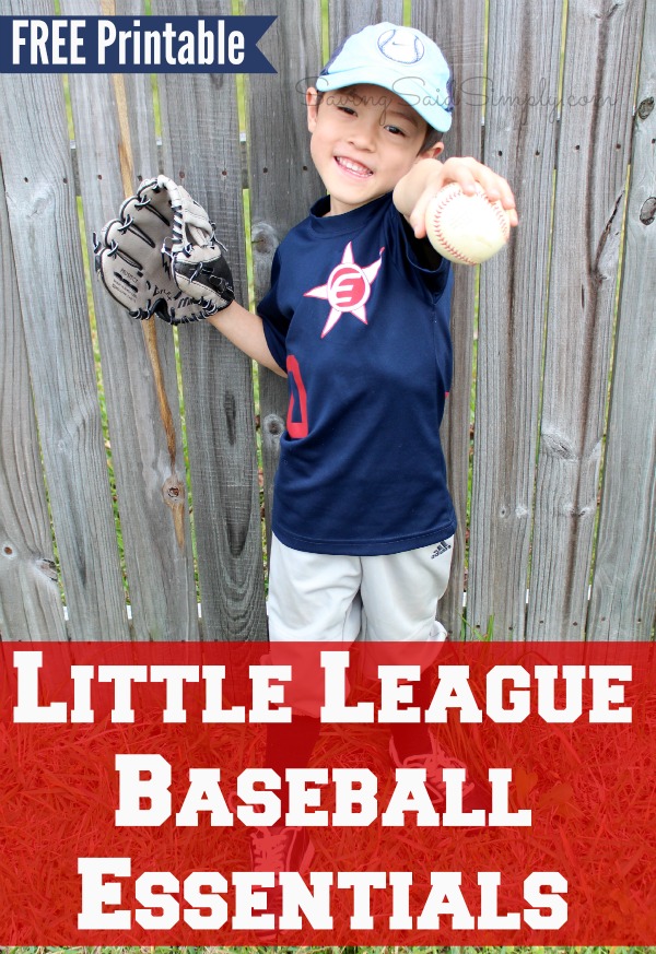 Little League Baseball Essentials + Printable