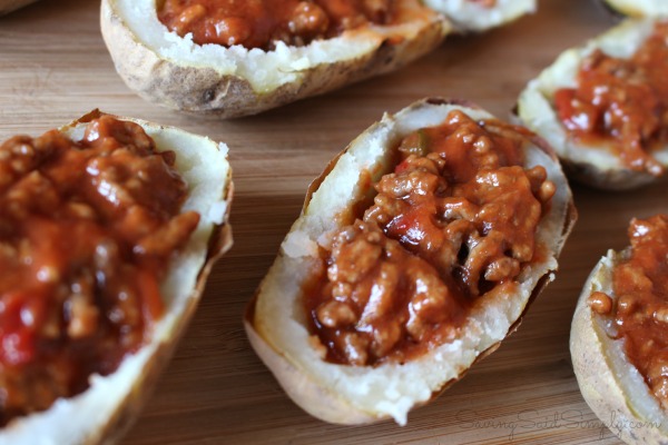 Sloppy joe potato skins