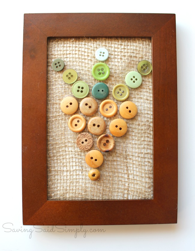 Carrot button art craft