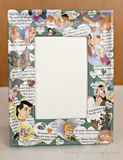DIY Cinderella picture frame craft