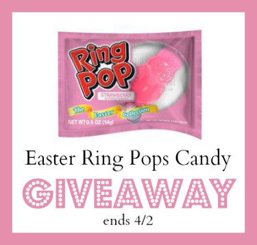 Ring pops Easter candy giveaway