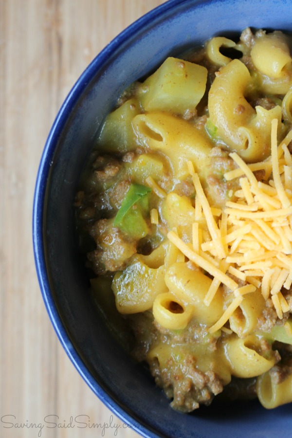 Cheeseburger fries pasta