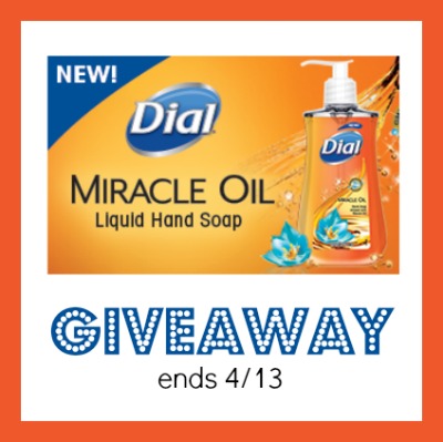 Dial miracle oil hand soap giveaway