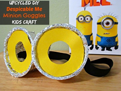 Minion goggles craft upcycle