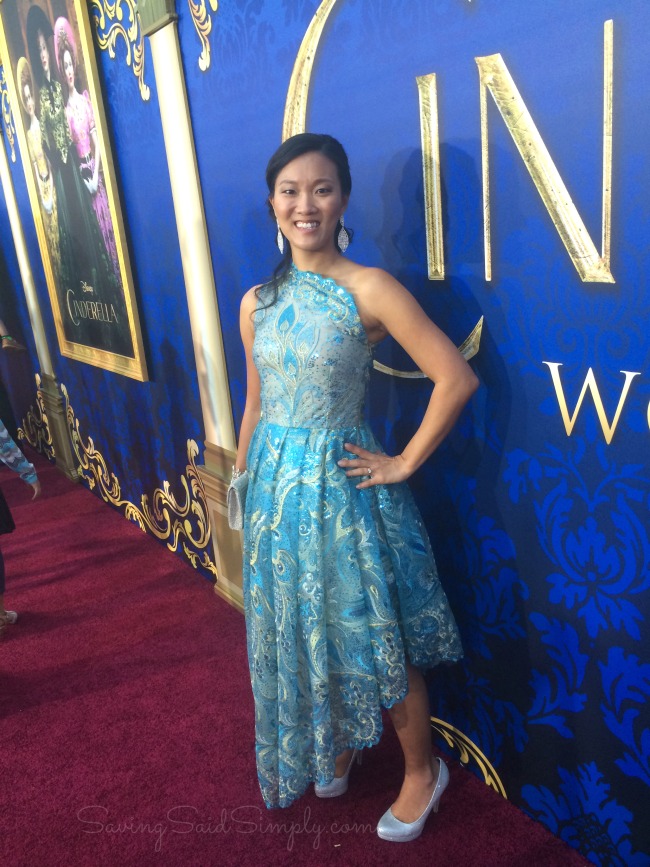 Red carpet dress Cinderella movie