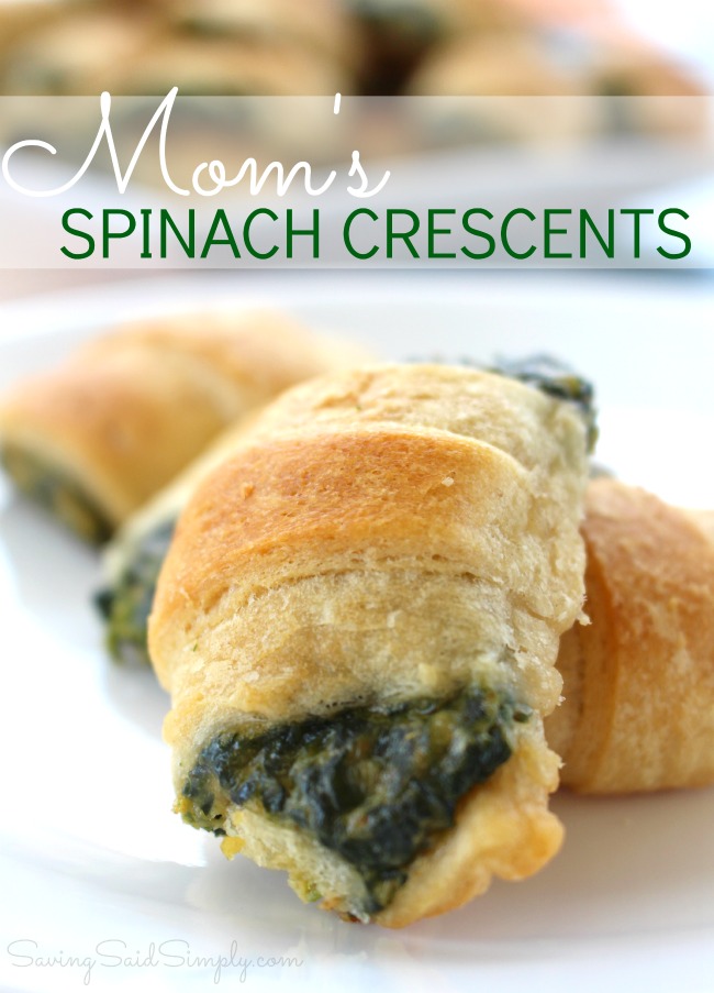 Best Spinach Appetizer Recipe | Mom's Spinach Crescents - A family recipe, taste tested, adult & kid approved. Delicious spinach bites for entertaining - Easy recipe for entertaining - #Recipe #Appetizer 