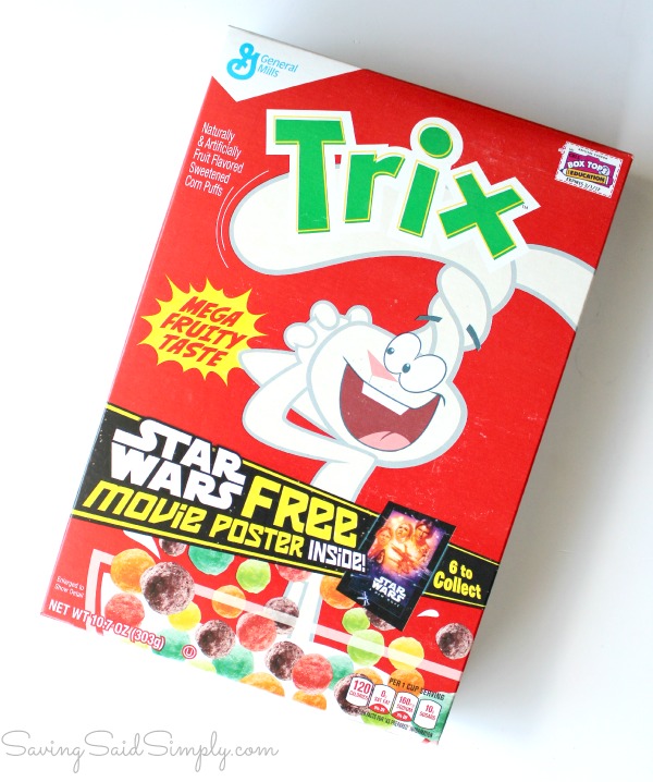 Free star wars poster in general mills cereals