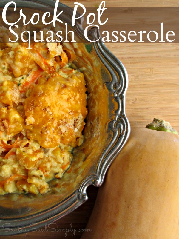 Crockpot squash casserole