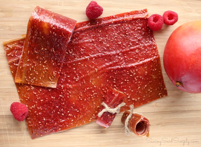 Diy fruit leather mango berry