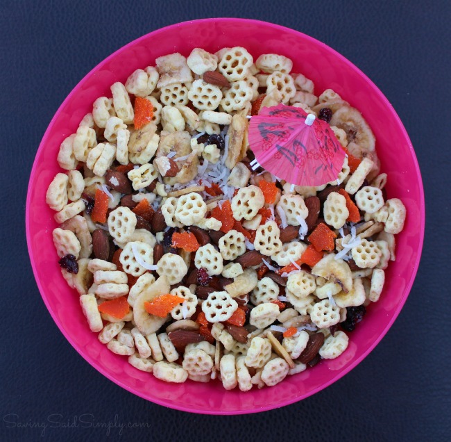 Easy tropical trail mix