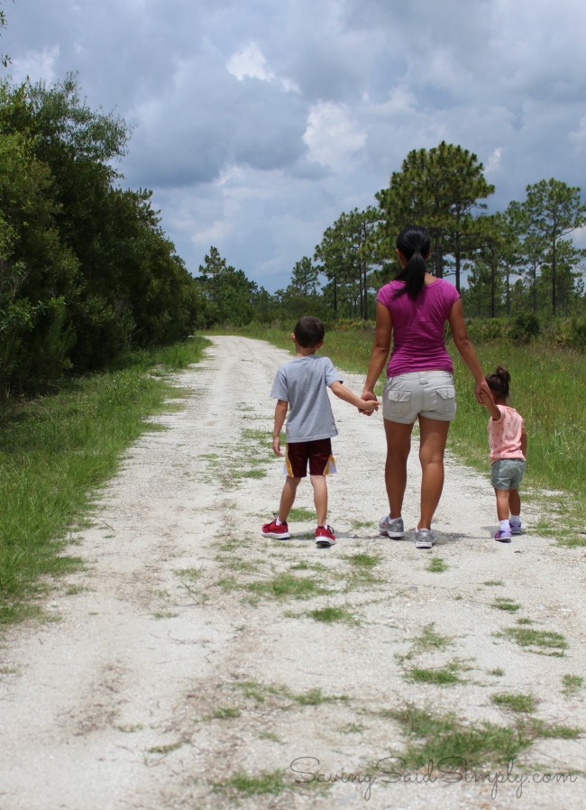 Family hiking