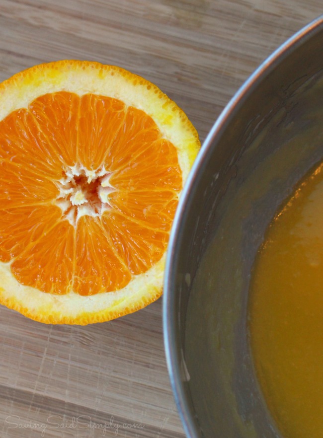 White chocolate orange glaze