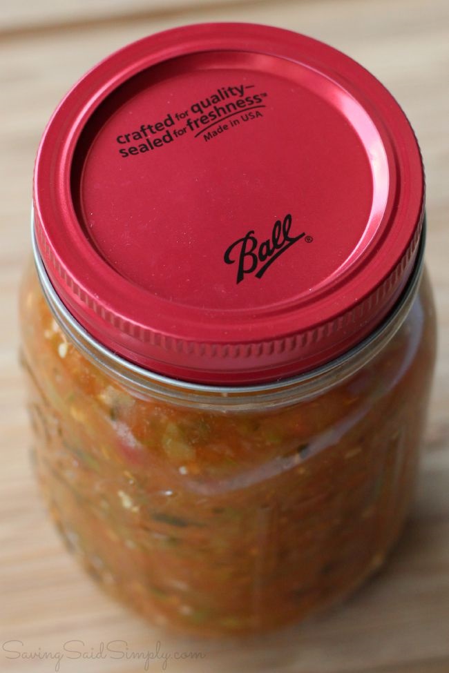 Easy Salsa Recipe for Can-It-Forward Day + Ball Brand Giveaway This easy salsa recipe is perfect for canning or for entertaining #EasyRecipe #Recipe #Canning #Salsa #Appetizer