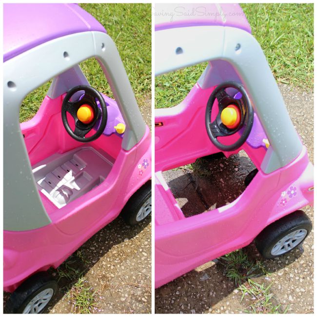 DIY Kid Car Wash | Step2 Easy Turn Coupe Review - Make your own Easy DIY Toddler Car Wash featuring PVC pipes for a fun summer kids activity. Full tutorial, directions & more. Perfect budget water play idea - #DIY #SummerFun #WaterPlay #FunForKids