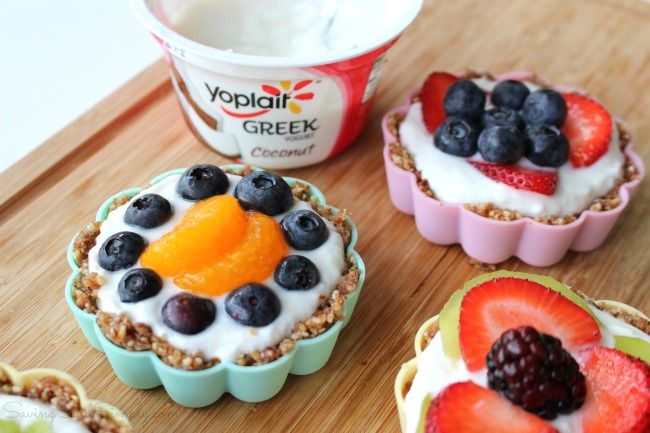 Gluten free no bake fruit tart recipe Greek yogurt fruit tarts