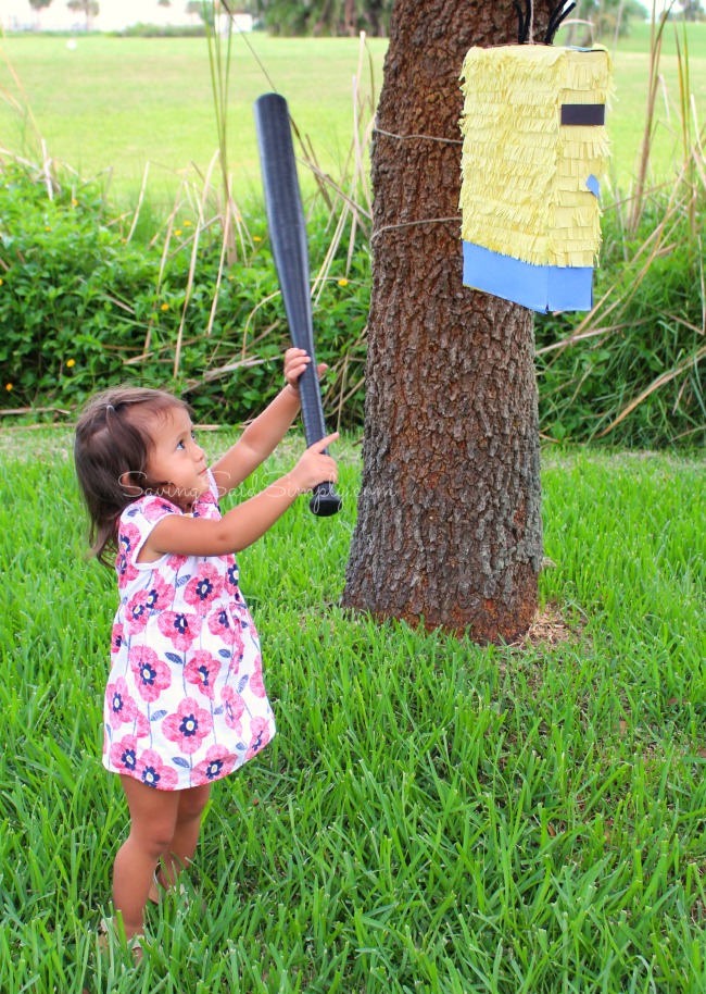 Minion despicable me party ideas DIY Minion Pinata | Great ready for the new Minions Movie with this easy DIY Minions Pinata! Frugal Despicable Me party idea for the kids #PartyPlanning #Minions #KidsParty