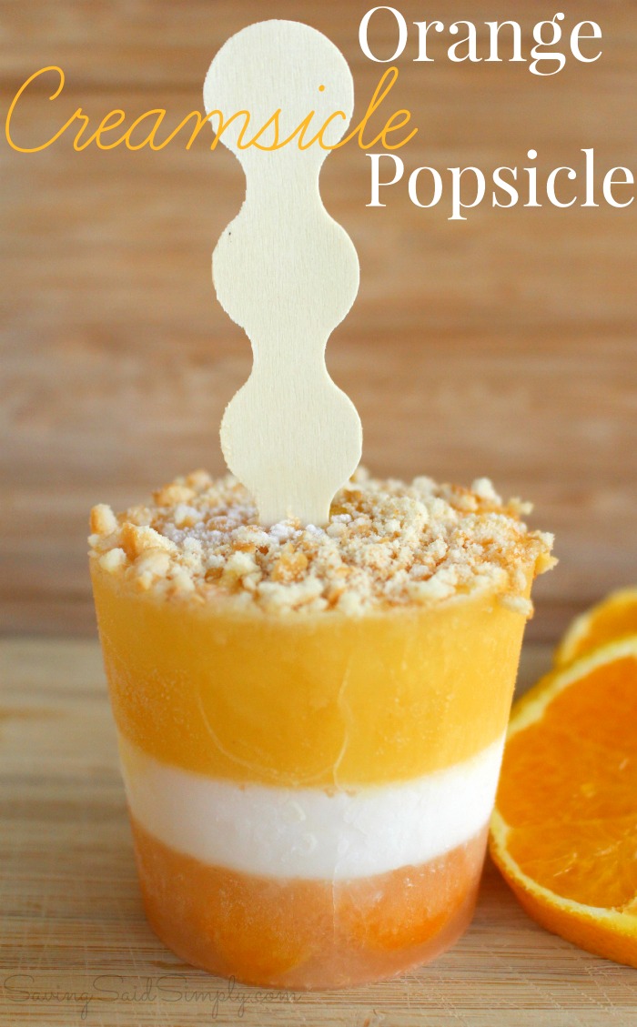 Orange creamsicle popsicle