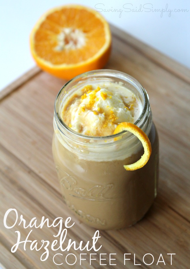 Orange hazelnut coffee float recipe