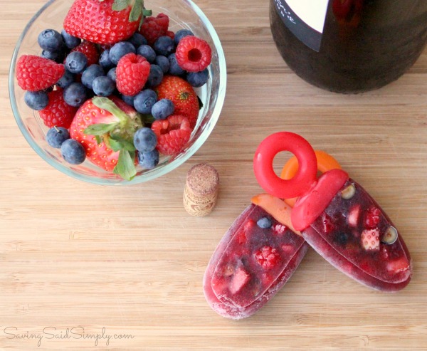 Wine slush popsicle