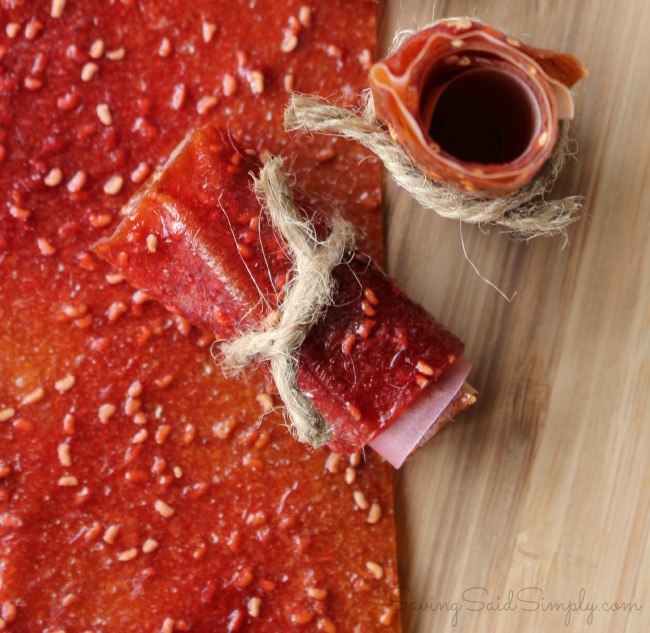 DIY fruit leather raspberry mango