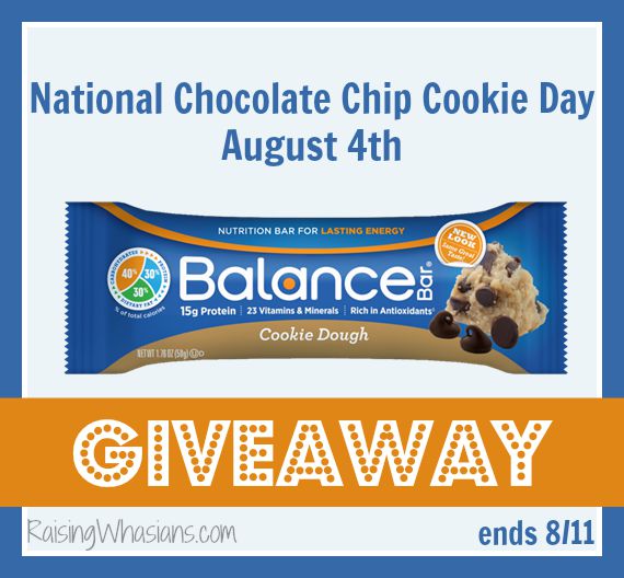 National Chocolate Chip Cookie Day Giveaway Balance Bar National Chocolate Chip Cookie Day Giveaway Balance Bar