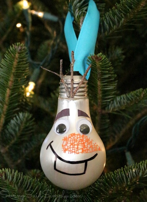 Olaf ornament diy