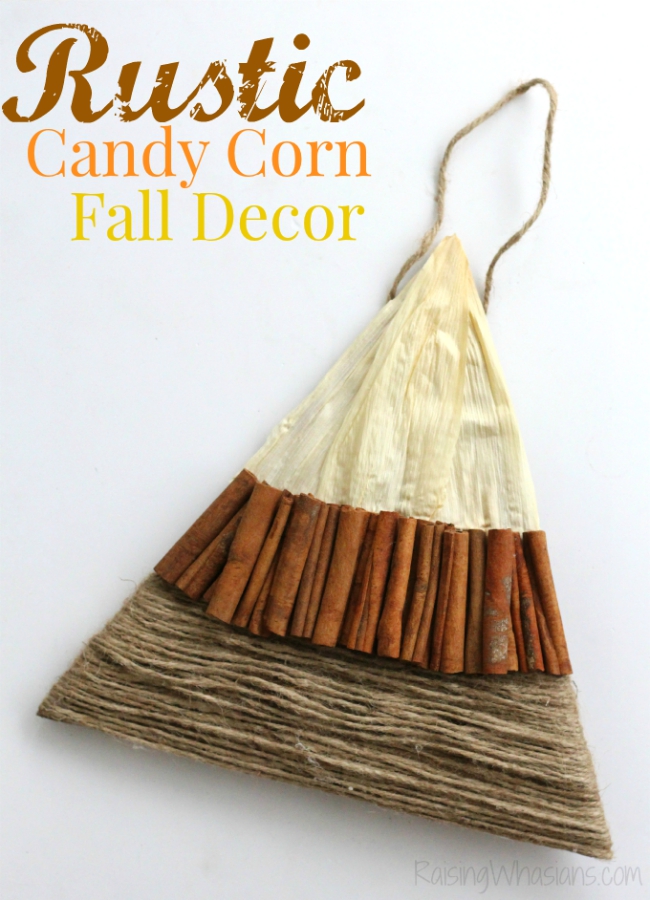 DIY farmhouse fall decor rustic candy corn sign