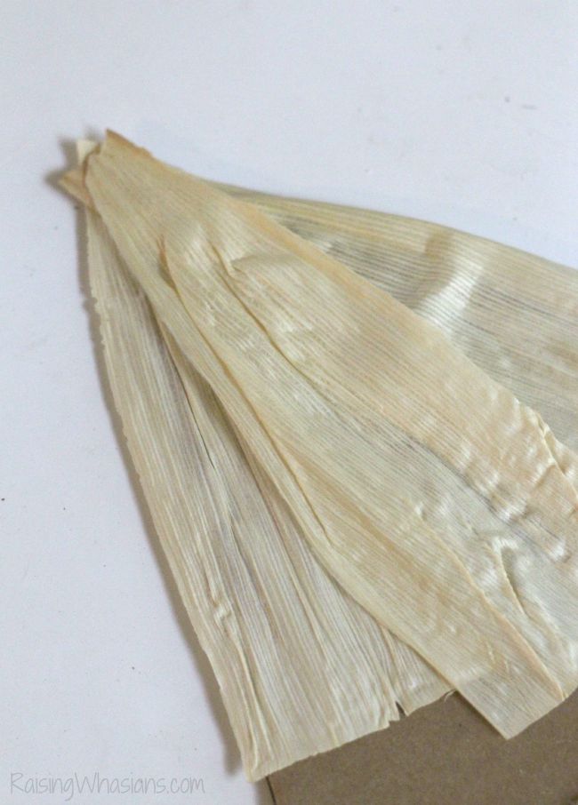 Fall craft idea corn husks