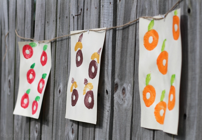 Fall craft with pool noodles