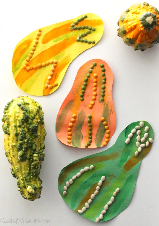 Fall kids craft gourd
