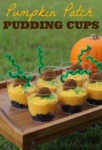 Pumpkin patch pudding cups Halloween