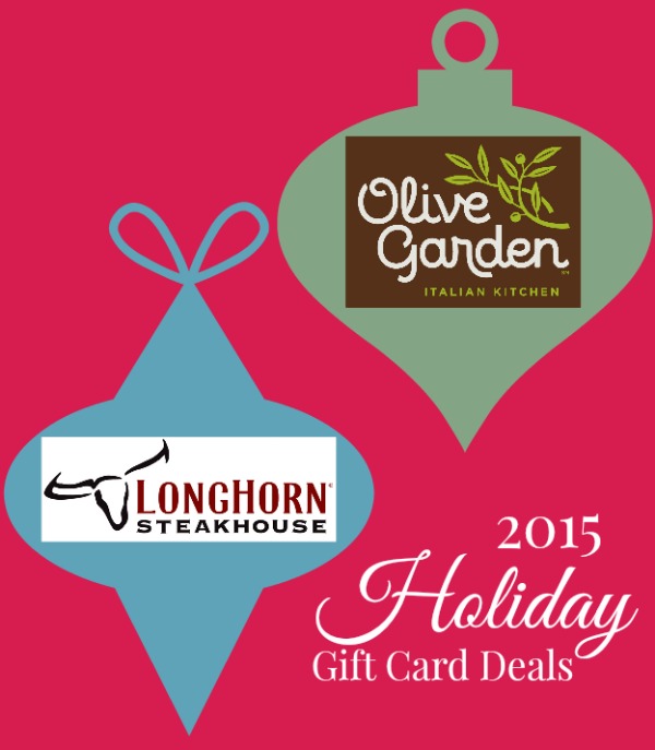 2015 Holiday Gift Card Deals At Olive Garden Longhorn Steakhouse