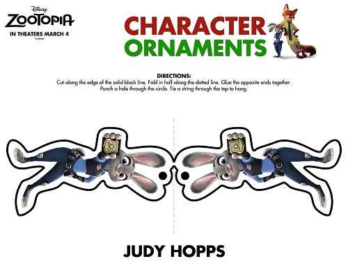 Free Zootopia Christmas printable