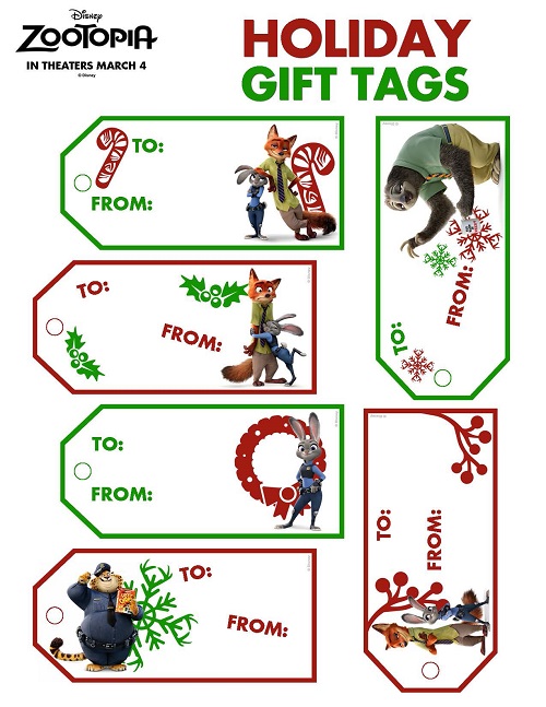 Free Zootopia printable kids activities for the holidays