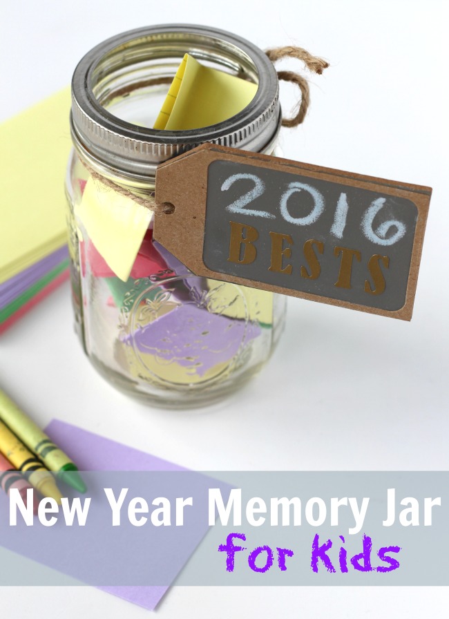 New year memory jar for kids