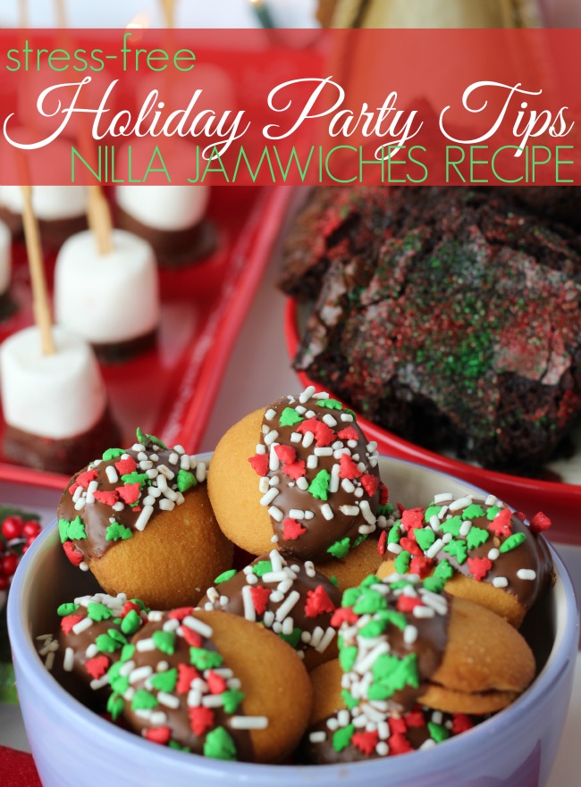 Stress free holiday party tips nilla jamwiches recipe