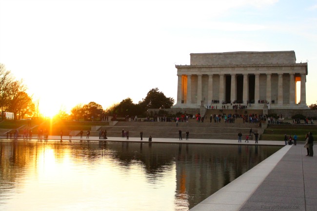 Sunset Lincolm memorial