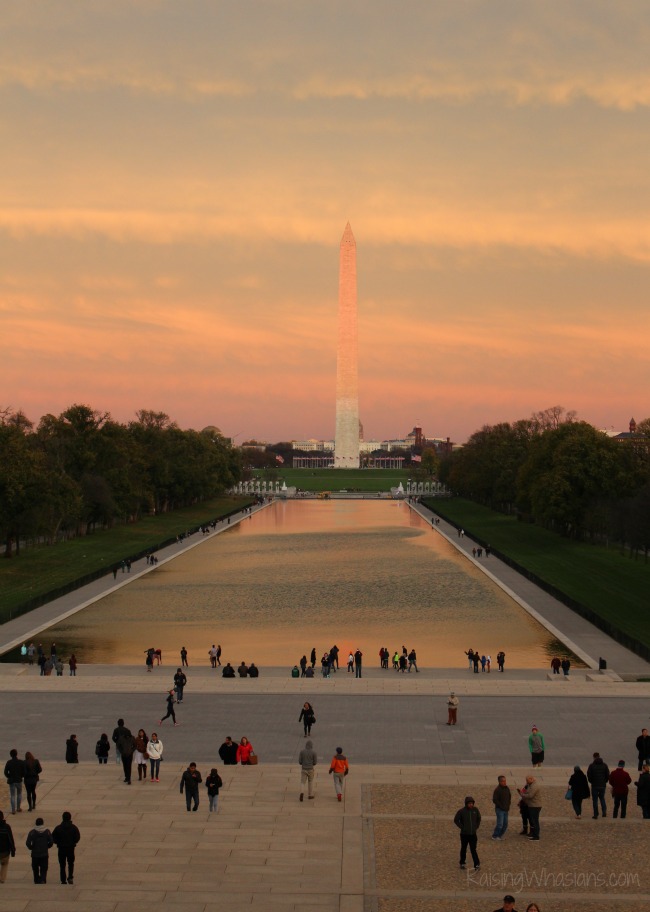 Washington monument sunset